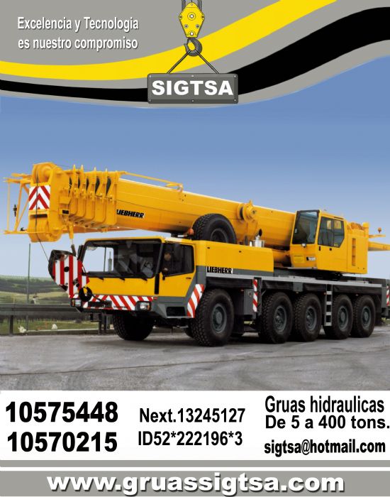 renta de gruas hidraulicas